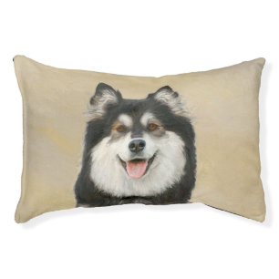 Finnish Lapphund Painting - Cute Original Dog Art Pet Bed