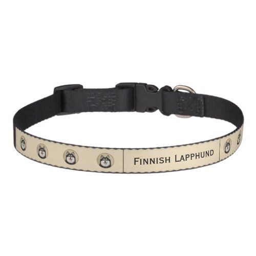 Finnish Lapphund Painting _ Cute Original Dog Art  Pet Collar