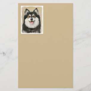 Finnish Lapphund Painting - Cute Original Dog Art Stationery