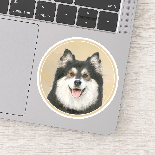 Finnish Lapphund Painting - Cute Original Dog Art Sticker (Detail)