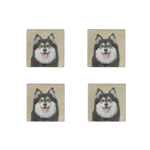 Finnish Lapphund Painting _ Cute Original Dog Art Stone Magnet