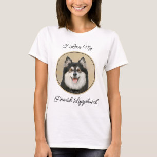 Finnish Lapphund Painting - Cute Original Dog Art T-Shirt