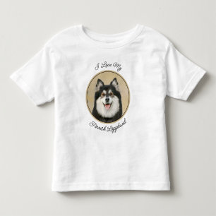 Finnish Lapphund Painting - Cute Original Dog Art Toddler T-shirt
