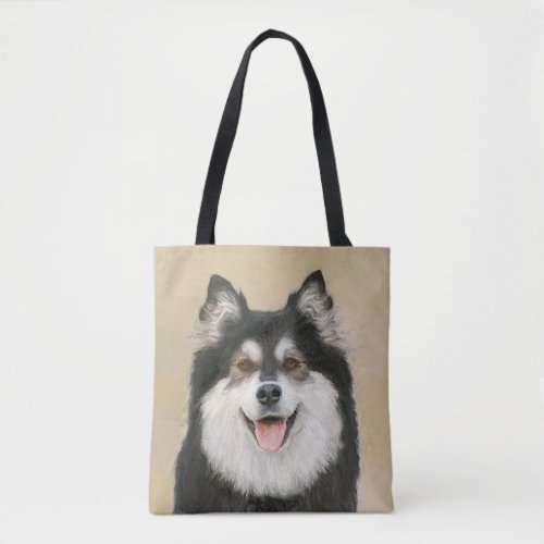 Finnish Lapphund Painting _ Cute Original Dog Art Tote Bag