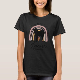 Finnish Lapphund Rainbow Dog Mom T-Shirt