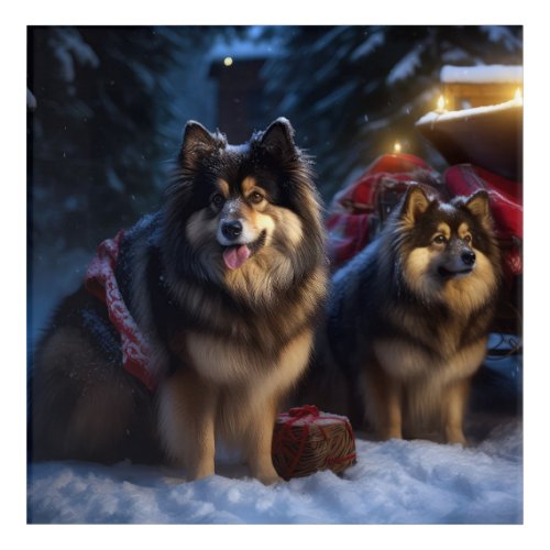 Finnish Lapphund Snowy Sleigh Christmas Decor 