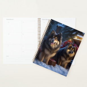 Finnish Lapphund Snowy Sleigh Christmas Decor Planner