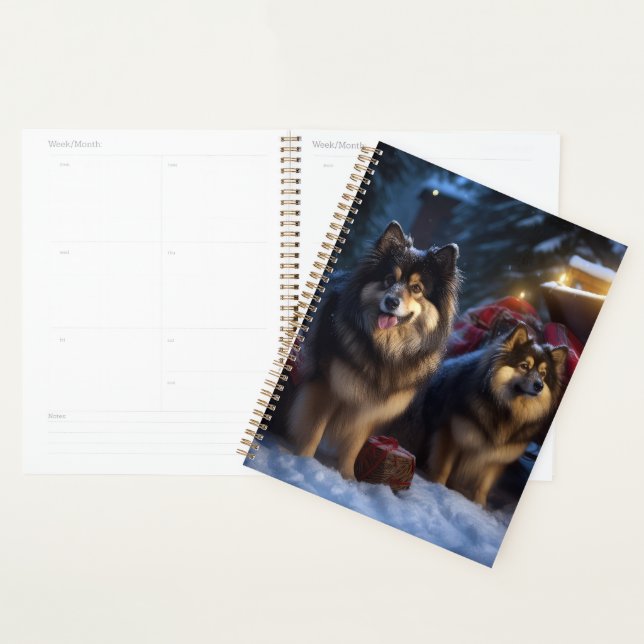 Finnish Lapphund Snowy Sleigh Christmas Decor  Planner (Display)