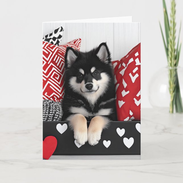 Finnish Lapphund Valentine Card (Front)