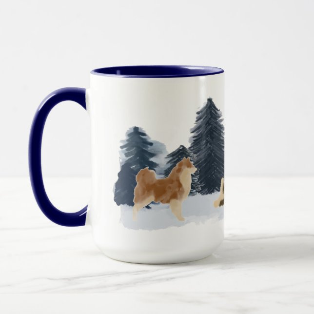 Finnish Lapphund Watercolor Mug (Left)