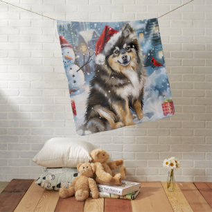 Finnish Lapphund Winter Wonderland Christmas Joy  Baby Blanket