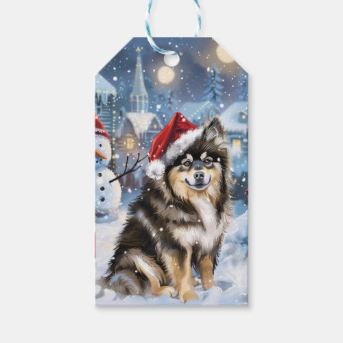 Finnish Lapphund Winter Wonderland Christmas Joy  Gift Tags