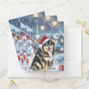 Finnish Lapphund Winter Wonderland Christmas Joy Pocket Folder