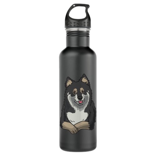 Finnish Lapphund With Stuffed Animal Stainless Steel Water Bottle