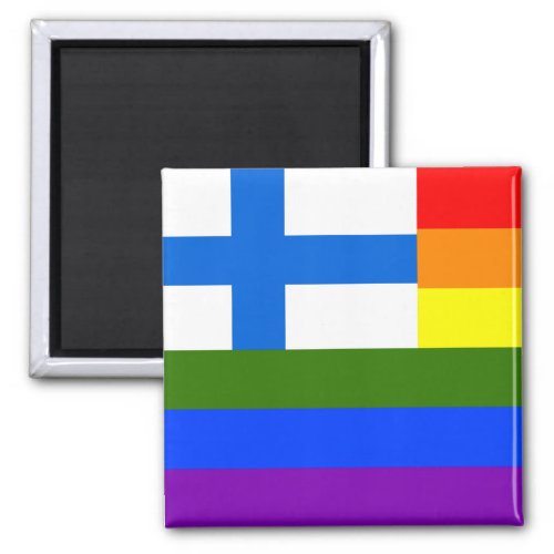 FINNISH LGBT RAINBOW FINLAND FLAG MAGNET
