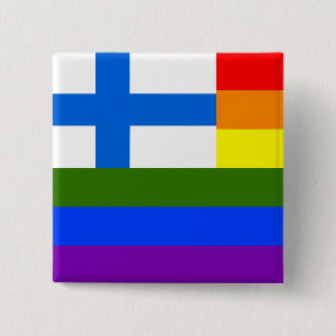FINNISH LGBT RAINBOW FLAG BUTTON