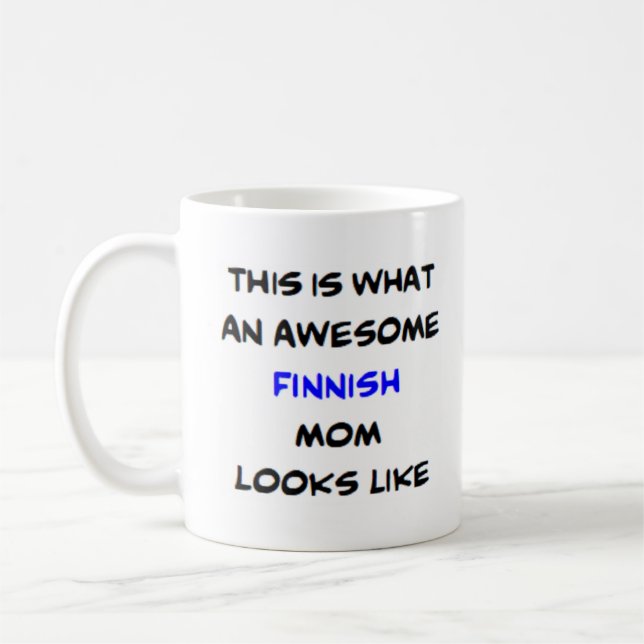 finnish mom, awesome coffee mug (Left)