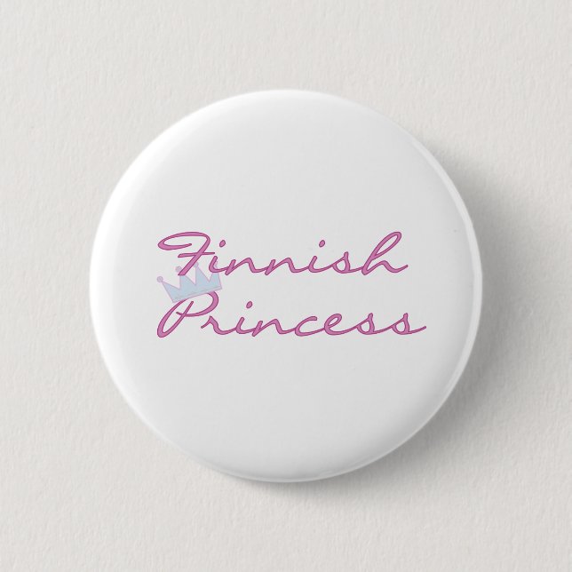 Finnish Princess Pinback Button (Front)
