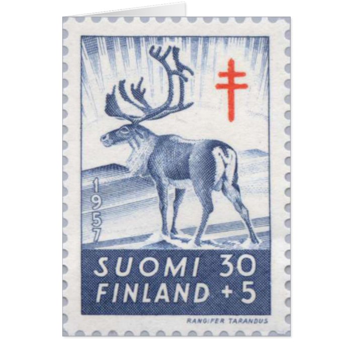 Finnish Reindeer Christmas Card