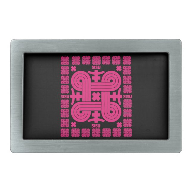 Finnish Sisu Art Belt Buckle (Front)