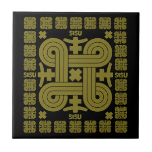 Finnish Sisu Art Ceramic Tile