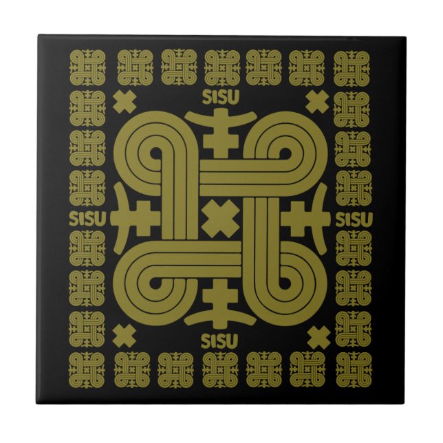 Finnish Sisu Art Ceramic Tile (Front)