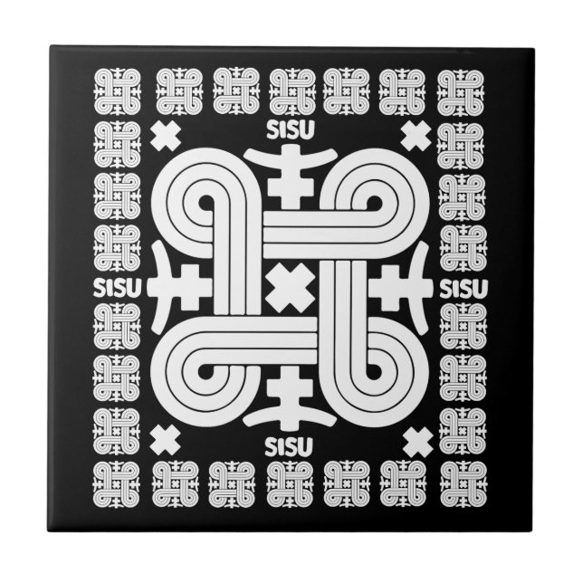 Finnish Sisu Art Ceramic Tile (Front)