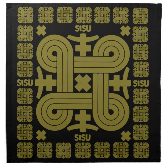 Finnish Sisu Art Cloth Napkin (Front)