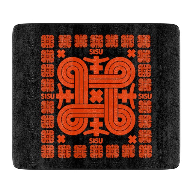 Finnish Sisu Art Cutting Board (Front)