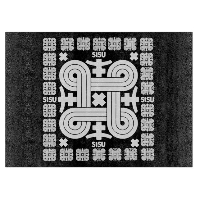 Finnish Sisu Art Cutting Board (Front)
