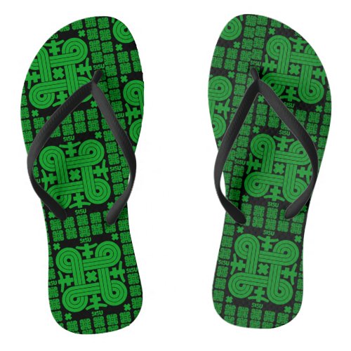 Finnish Sisu Art Flip Flops