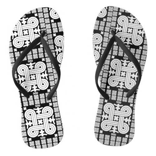 Finnish Sisu Art Flip Flops