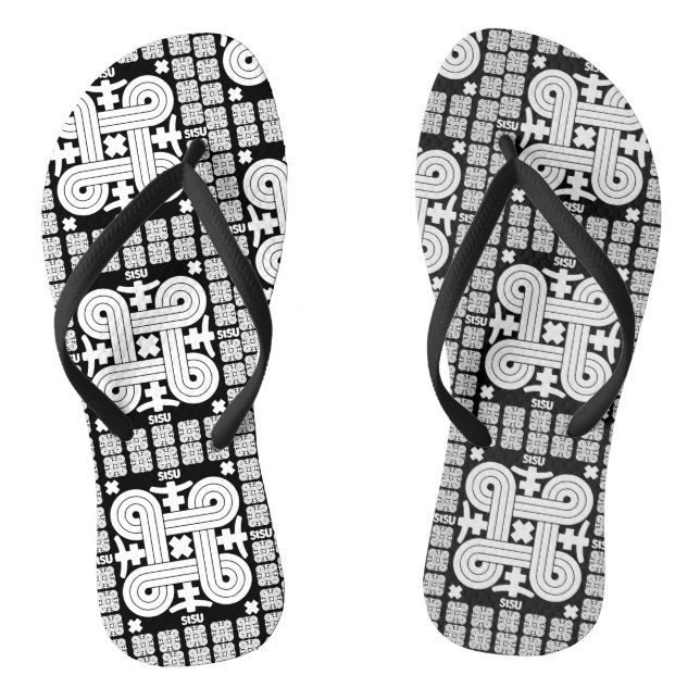 Finnish Sisu Art Flip Flops (Footbed)