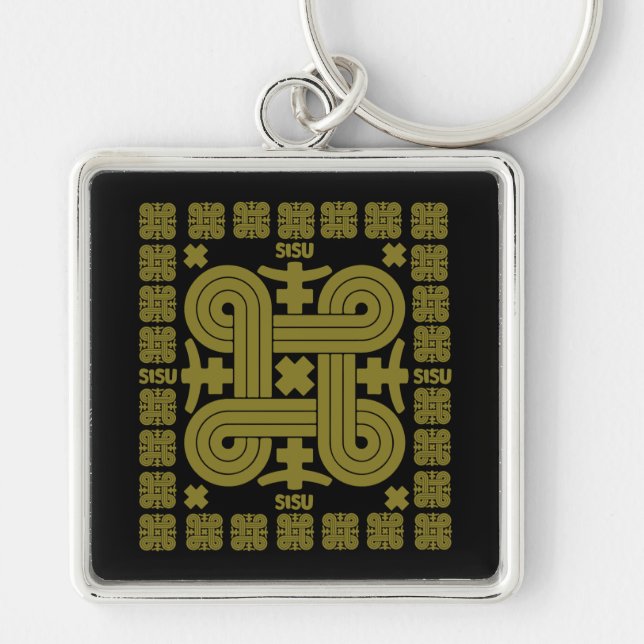 Finnish Sisu Art Keychain (Front)