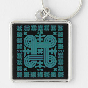 Finnish Sisu Art Keychain
