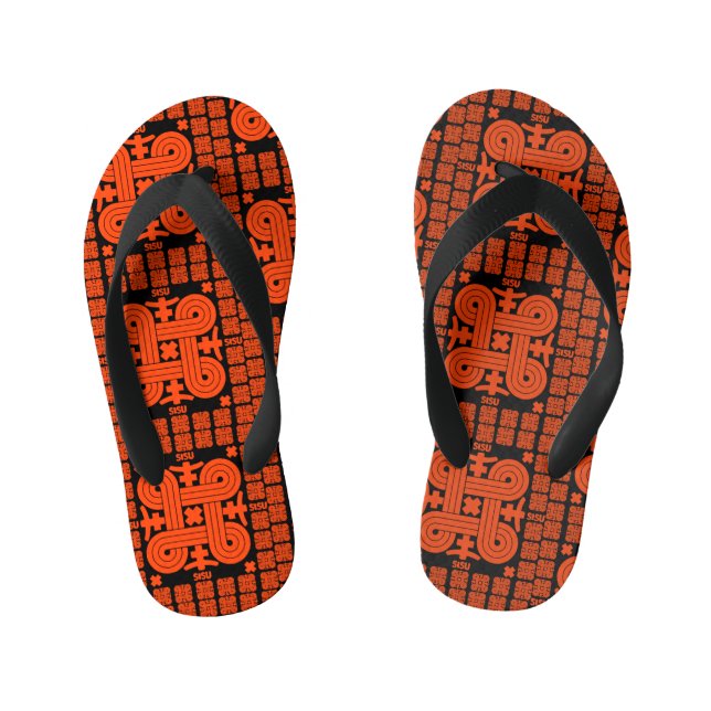 Finnish Sisu Art Kid's Flip Flops (Footbed)