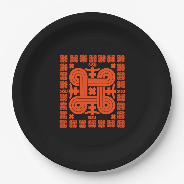 Finnish Sisu Art Paper Plates (Front)