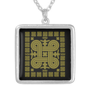 Finnish Sisu Art Silver Plated Necklace