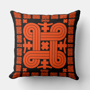 Finnish Sisu Art Throw Pillow