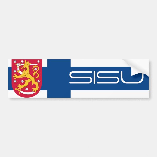 Finnish Sisu/Coat of Arms Bumper Sticker (Front)
