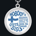 Finnish SISU necklace<br><div class="desc">Suomalainen sisu. "Nobody's determination, PERSEverance, power of will, stamina, or GUTS beats the Finnish SISU!". See my store for more Finland items.</div>