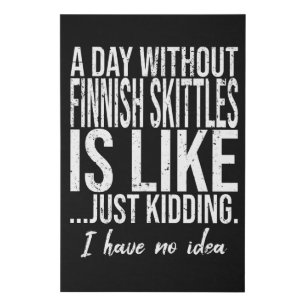 Finnish Skittles funny gift idea Faux Canvas Print