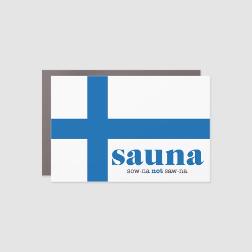 Finnish Sow_na not Saw_na Car Magnet