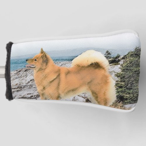 Finnish Spitz at Seashore Painting _ Dog Art Golf Head Cover