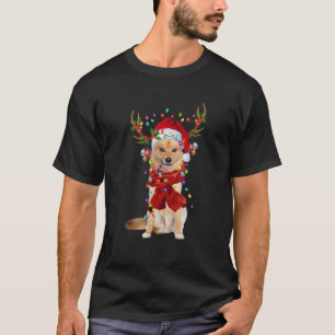 Finnish Spitz Christmas Snow Layers Santa Dog Ugly T-Shirt
