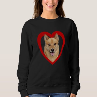 Finnish Spitz Dog  Dog Heart   Finnish Spitz  1 Sweatshirt