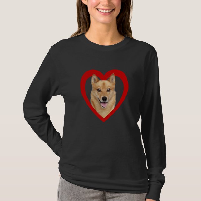 Finnish Spitz Dog  Dog Heart   Finnish Spitz  1 T-Shirt (Front)