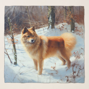 Finnish Spitz Let It Snow Christmas Scarf