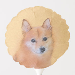 Finnish Spitz Painting - Cute Original Dog Art Balloon