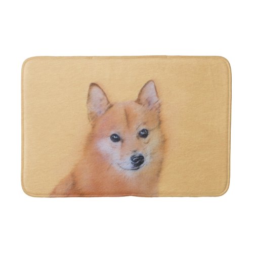 Finnish Spitz Painting _ Cute Original Dog Art Bath Mat